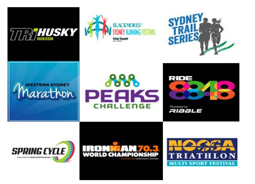 sports events Noosa Triathlon Sydney Trail Series Blackmores Sydney Running Festival